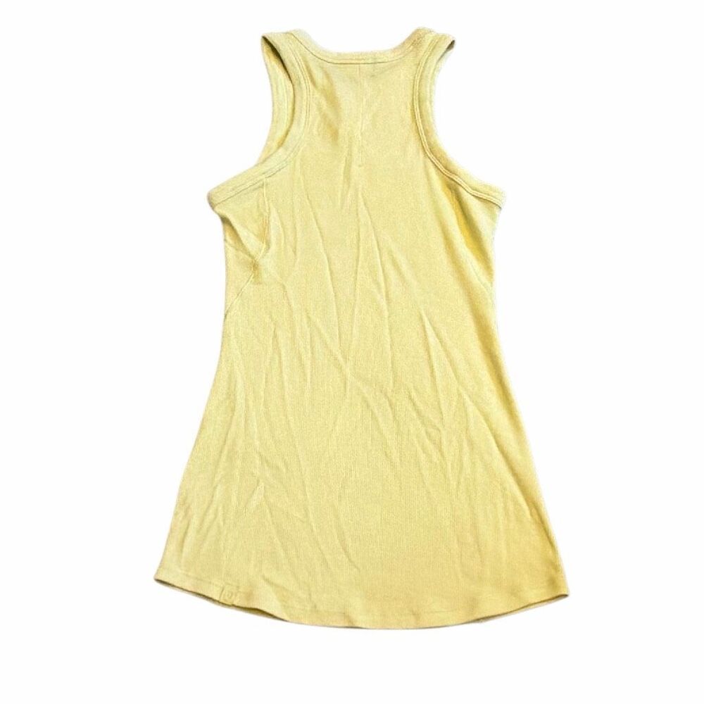 Lululemon Ribbed Racerback Tank Top Pale Yellow Size 0 - Picture 3 of 5